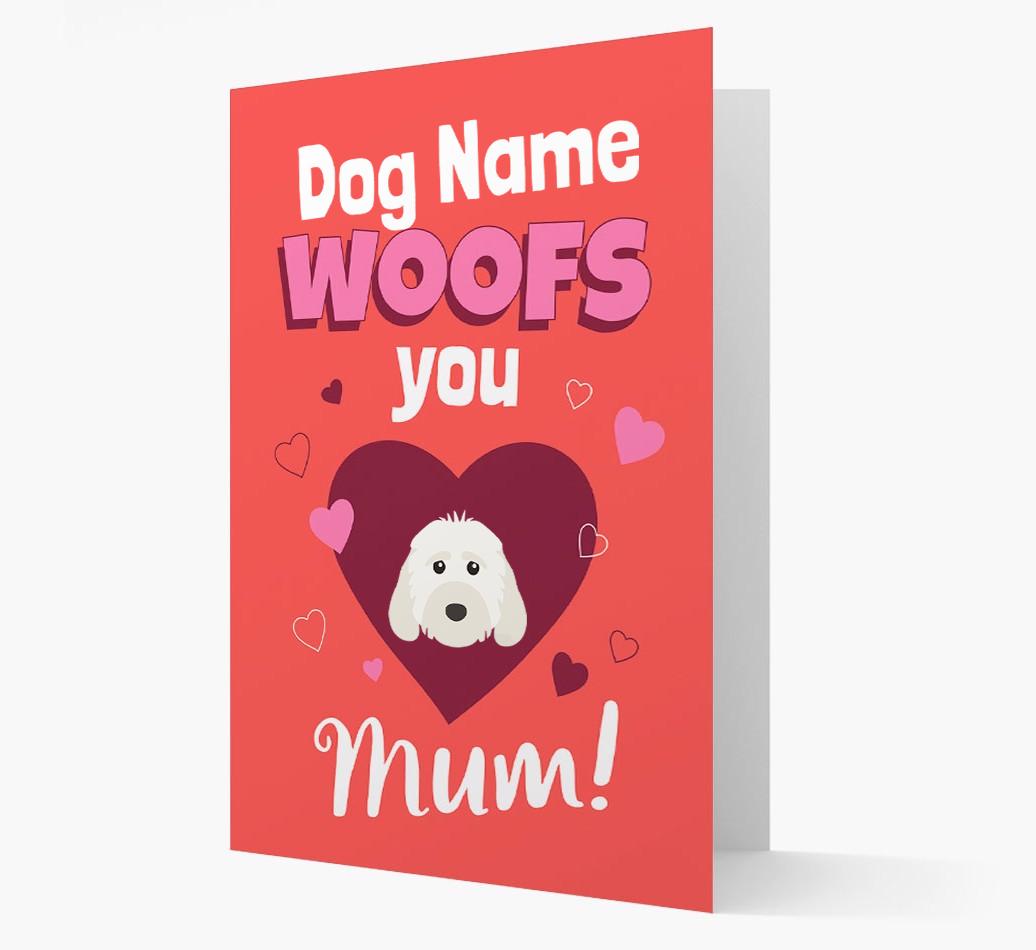 'I Woof You Mum' - Personalized {breedFullName} Card