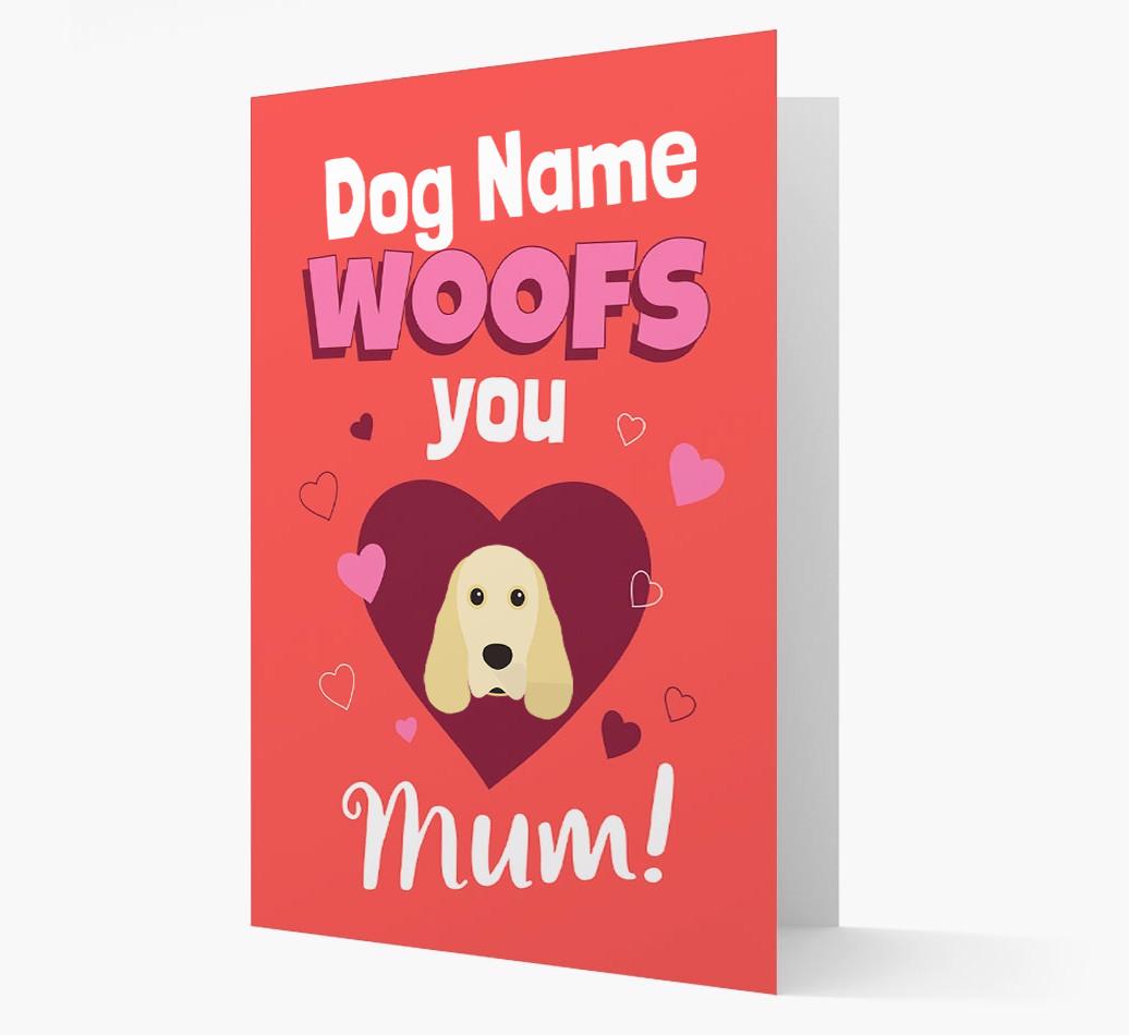 'I Woof You Mum' - Personalized {breedFullName} Card