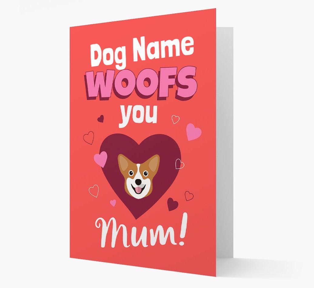 'I Woof You Mum' - Personalized {breedFullName} Card