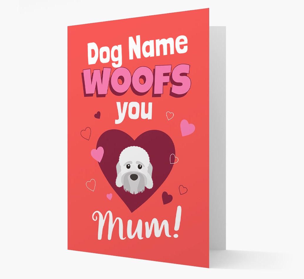 'I Woof You Mum' - Personalized {breedFullName} Card