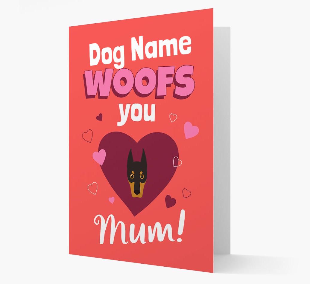 'I Woof You Mum' - Personalized {breedFullName} Card