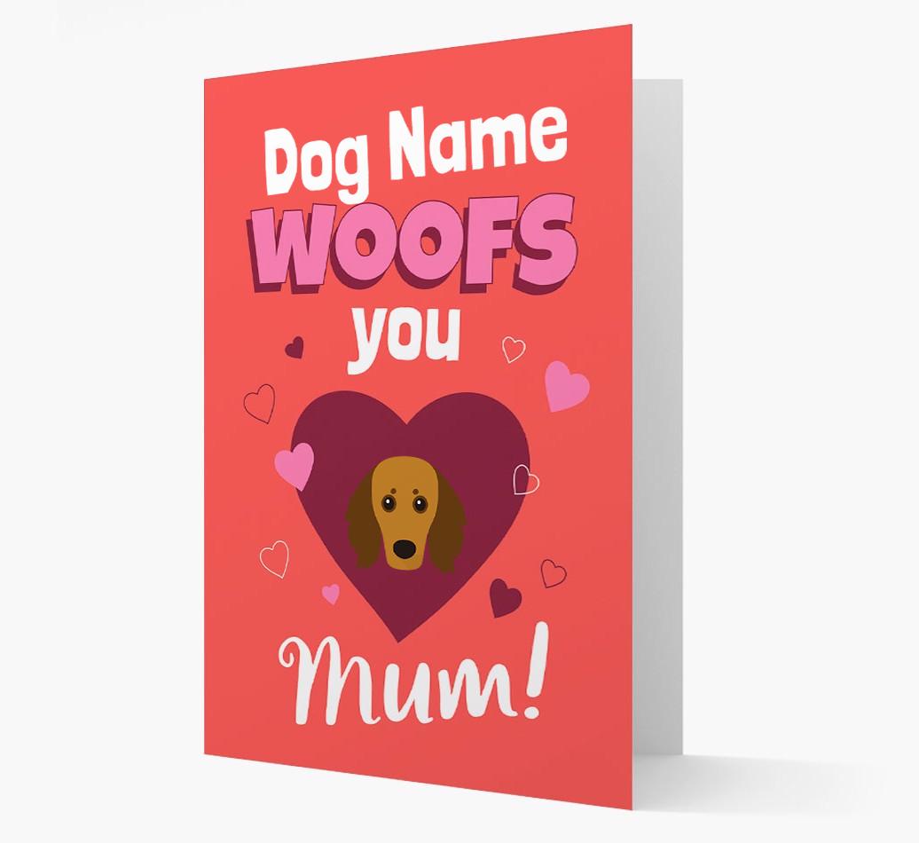 'I Woof You Mum' - Personalized {breedFullName} Card