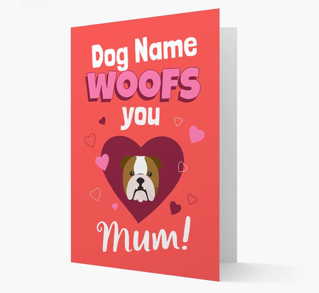 'I Woof You Mum' - Personalized {breedFullName} Card
