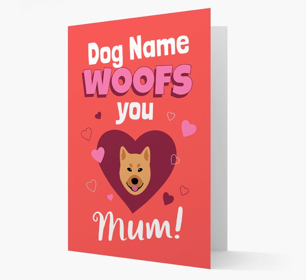 'I Woof You Mum' - Personalized {breedFullName} Card