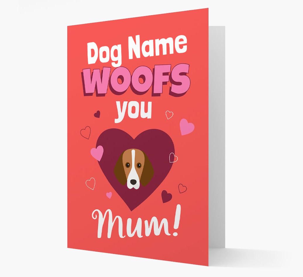 'I Woof You Mum' - Personalized {breedFullName} Card