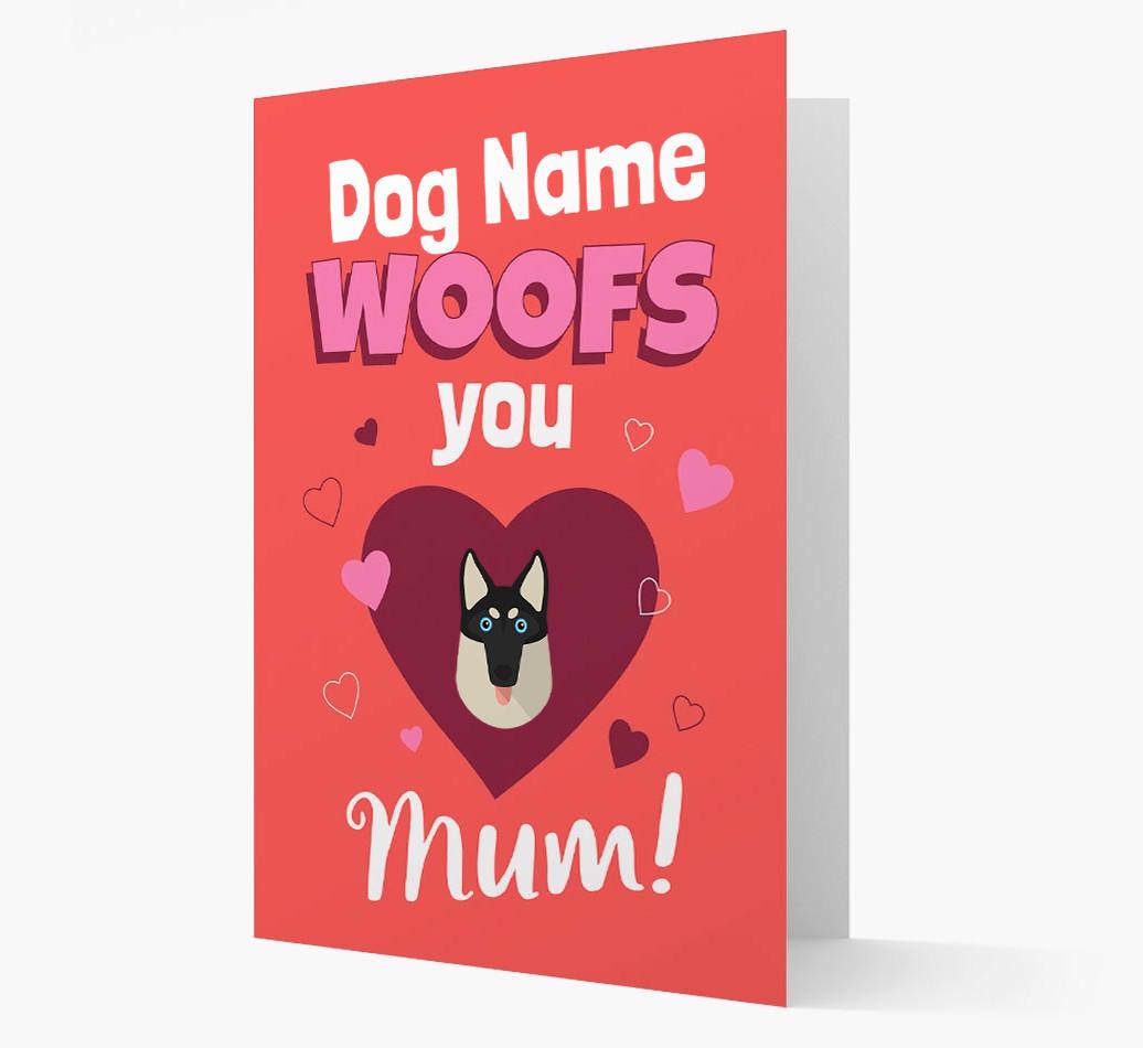 'I Woof You Mum' - Personalized {breedFullName} Card