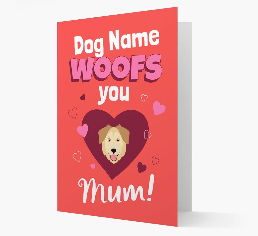 'I Woof You Mum' - Personalized {breedFullName} Card