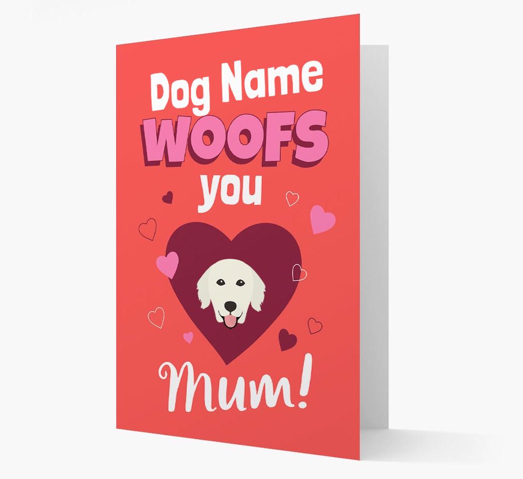 'I Woof You Mum' - Personalized {breedFullName} Card