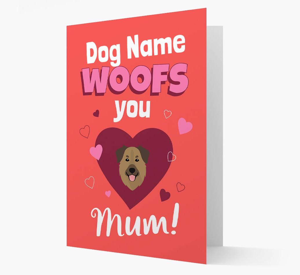 'I Woof You Mum' - Personalized {breedFullName} Card