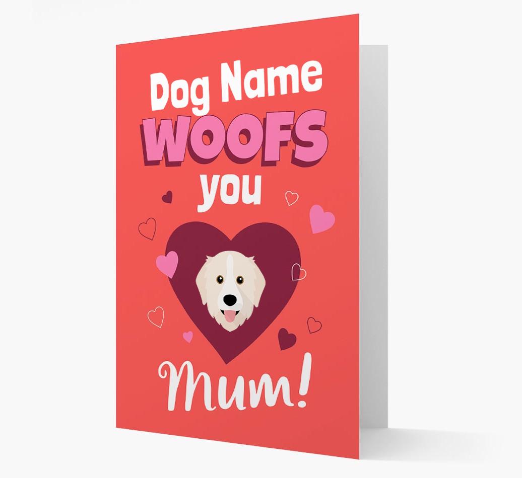 'I Woof You Mum' - Personalized {breedFullName} Card