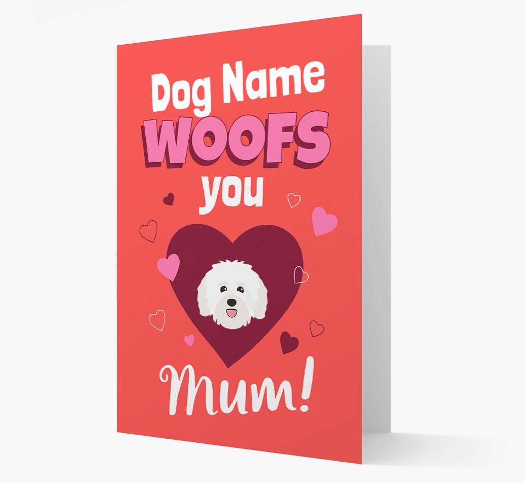 'I Woof You Mum' - Personalized {breedFullName} Card