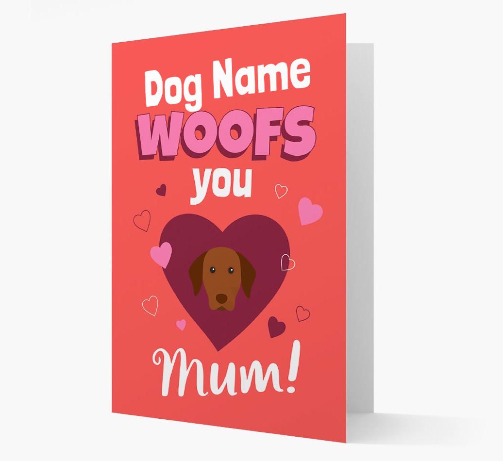 'I Woof You Mum' - Personalized {breedFullName} Card