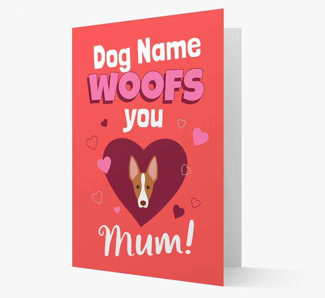 'I Woof You Mum' - Personalized {breedFullName} Card