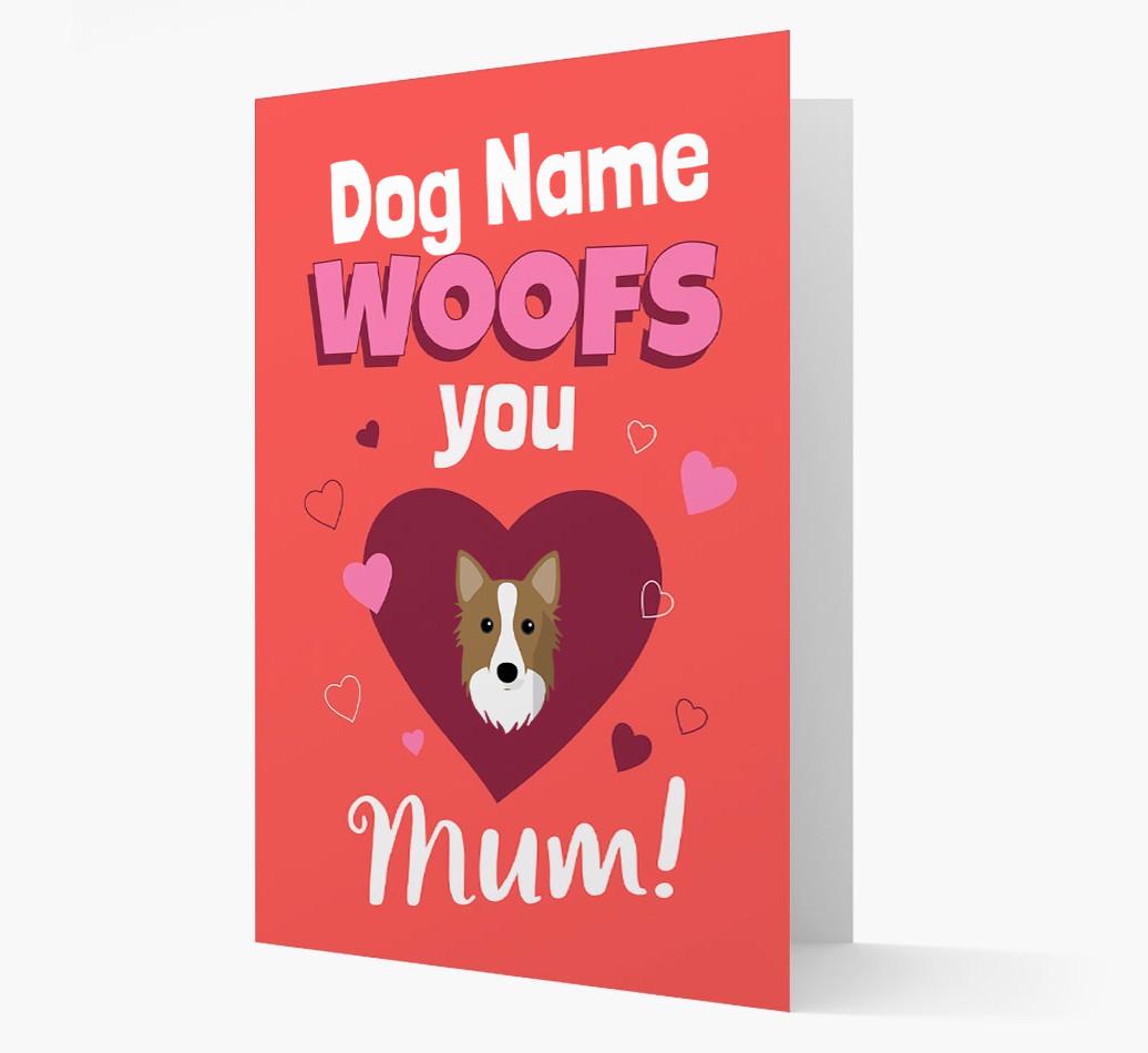 'I Woof You Mum' - Personalized {breedFullName} Card