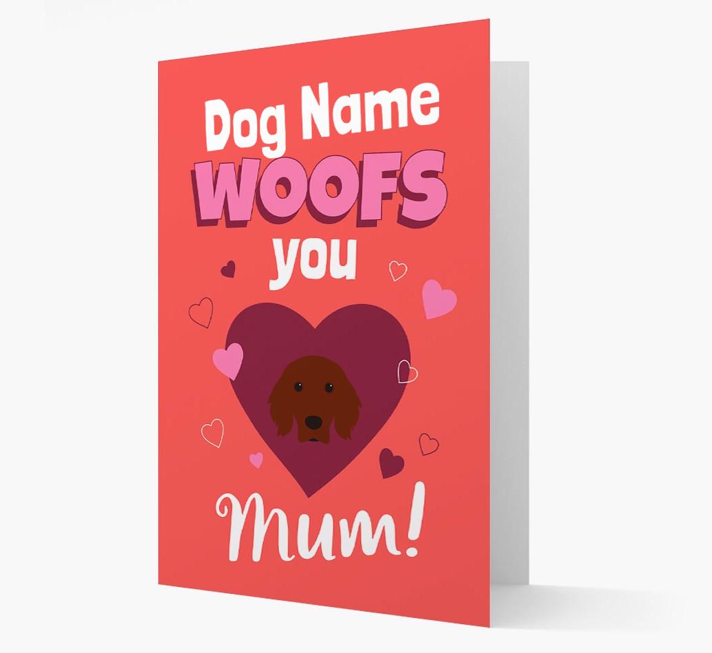 'I Woof You Mum' - Personalized {breedFullName} Card