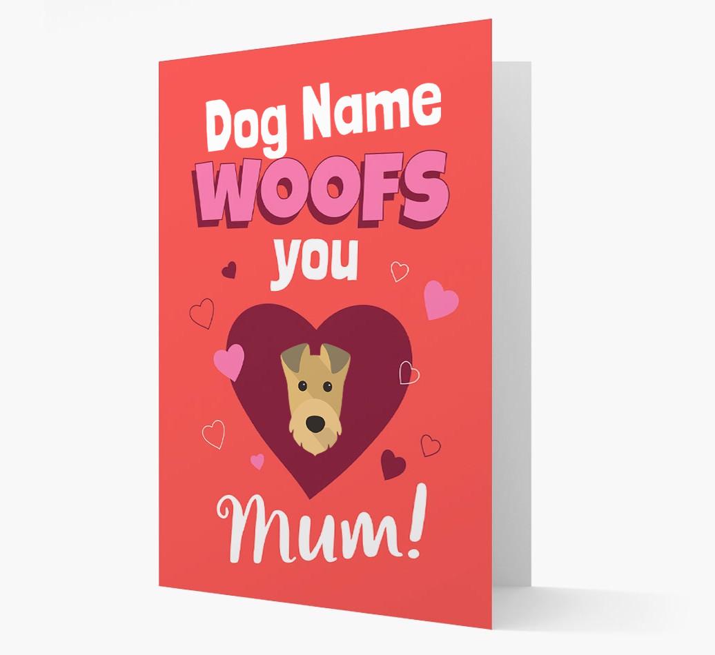 'I Woof You Mum' - Personalized {breedFullName} Card