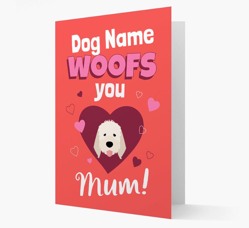 'I Woof You Mum' - Personalized {breedFullName} Card