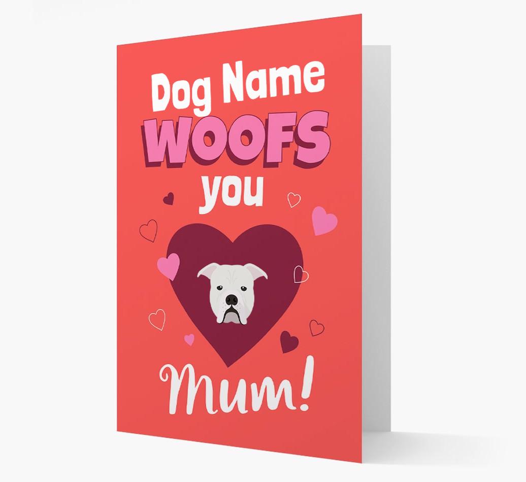 'I Woof You Mum' - Personalized {breedFullName} Card