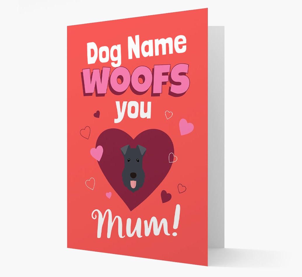'I Woof You Mum' - Personalized {breedFullName} Card