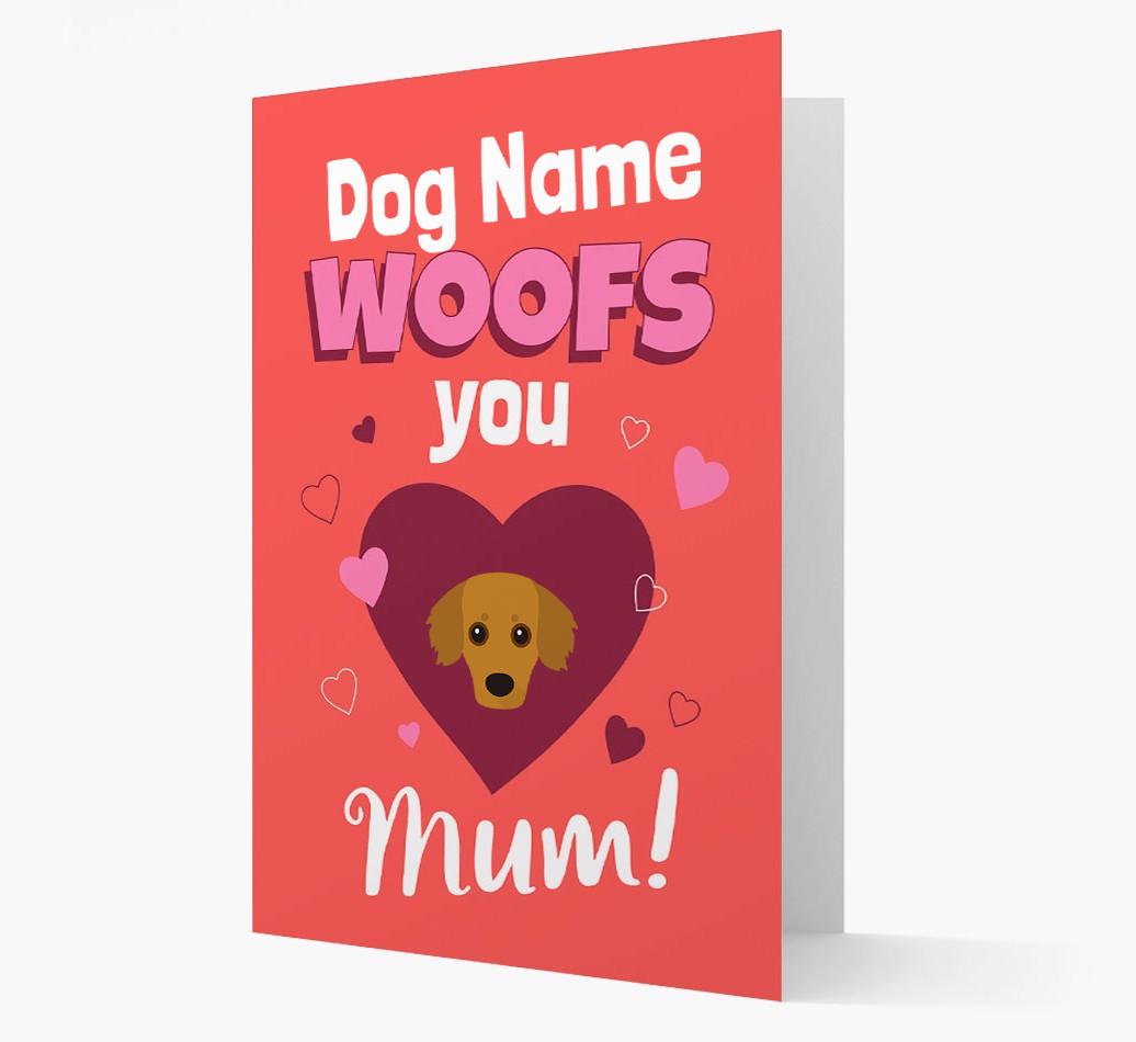 'I Woof You Mum' - Personalized {breedFullName} Card
