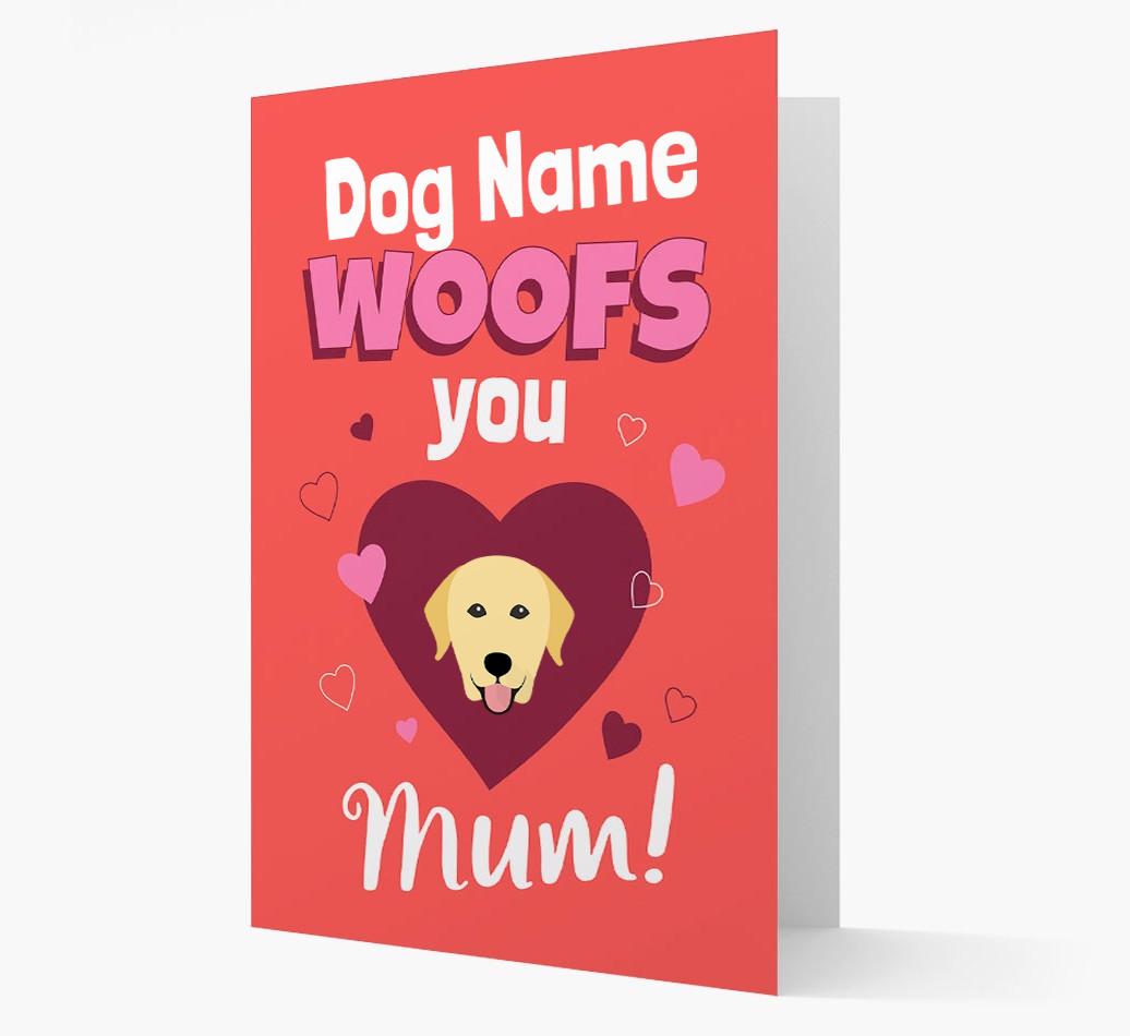 'I Woof You Mum' - Personalized {breedFullName} Card