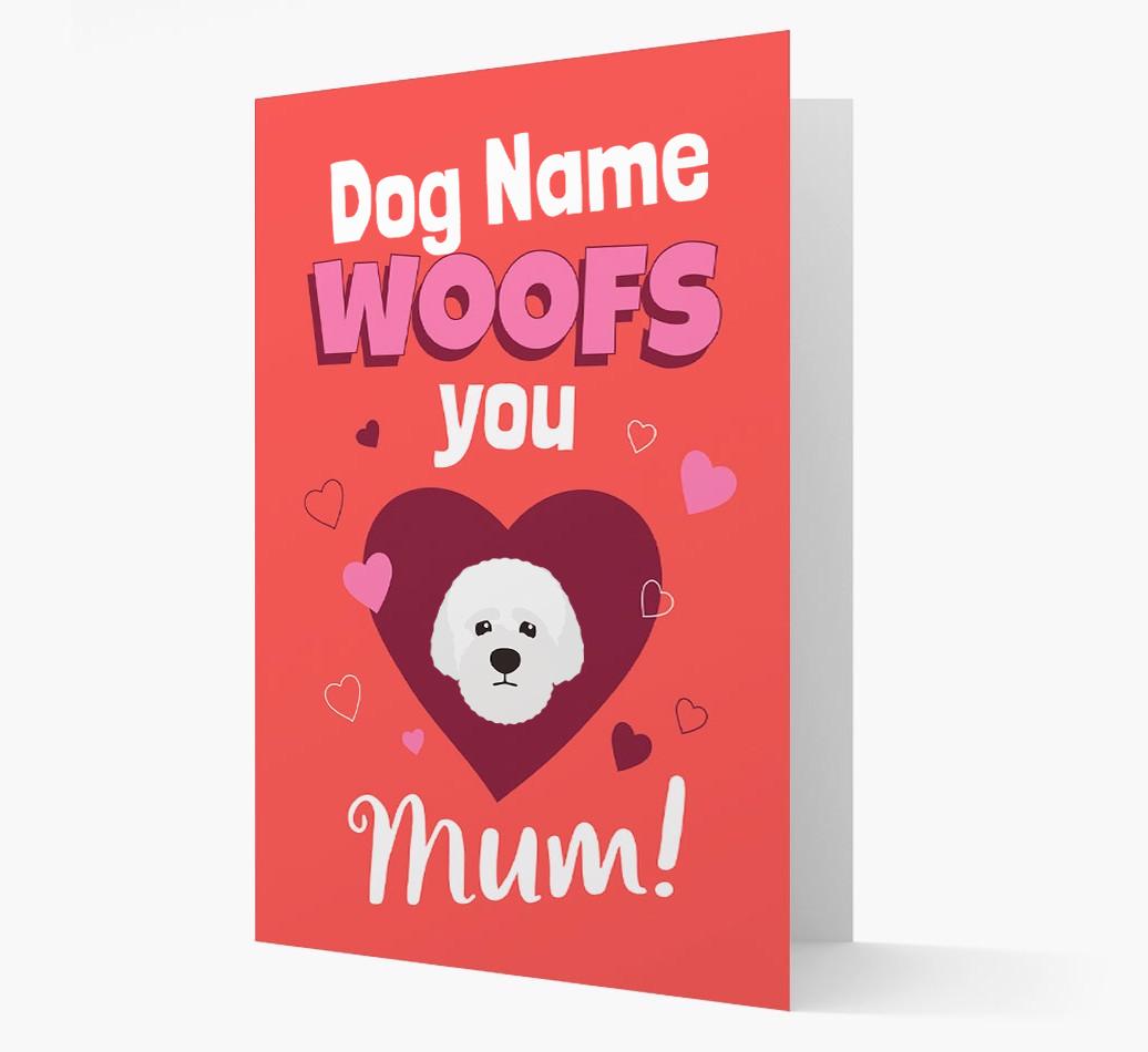 'I Woof You Mum' - Personalized {breedFullName} Card