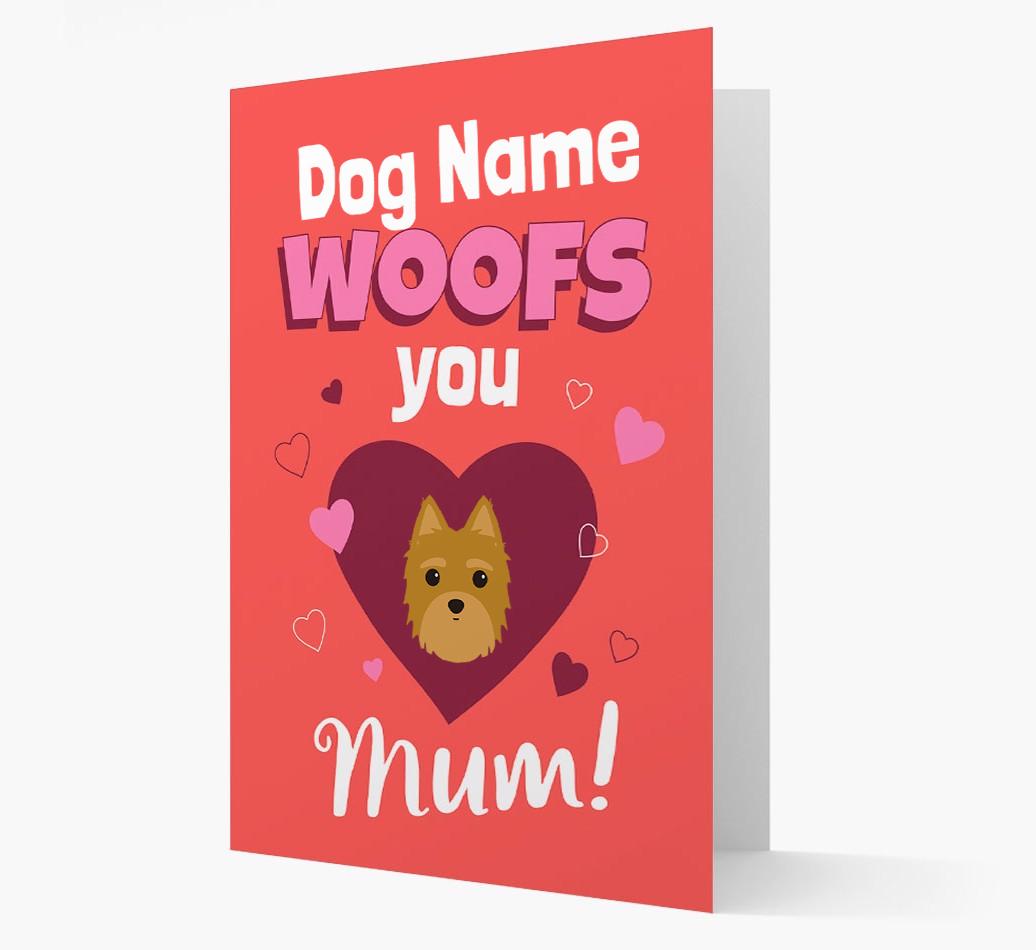 'I Woof You Mum' - Personalized {breedFullName} Card