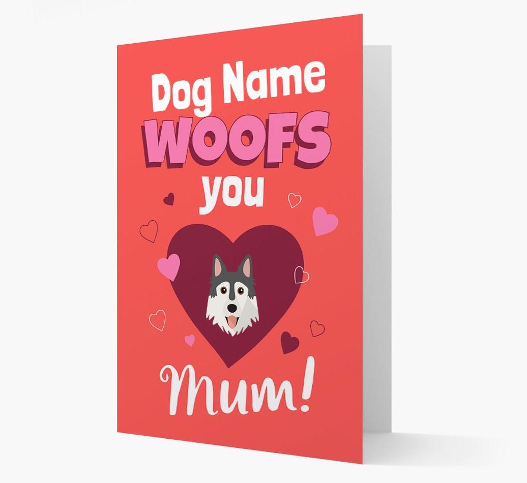 'I Woof You Mum' - Personalized {breedFullName} Card