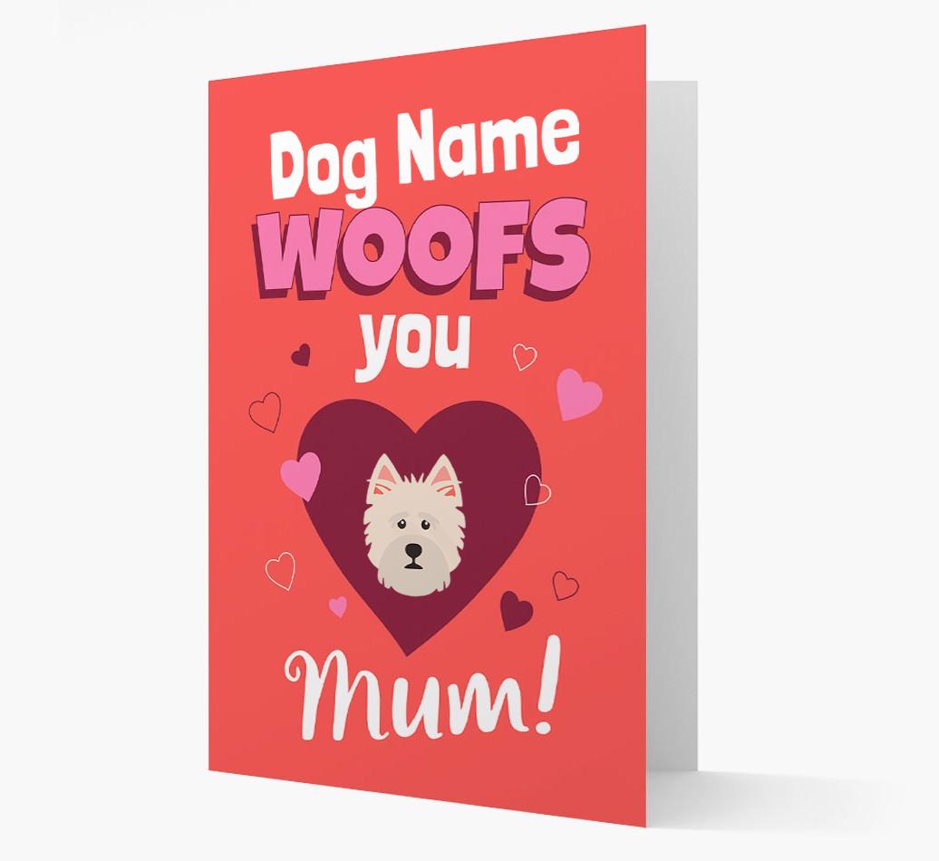 'I Woof You Mum' - Personalized {breedFullName} Card