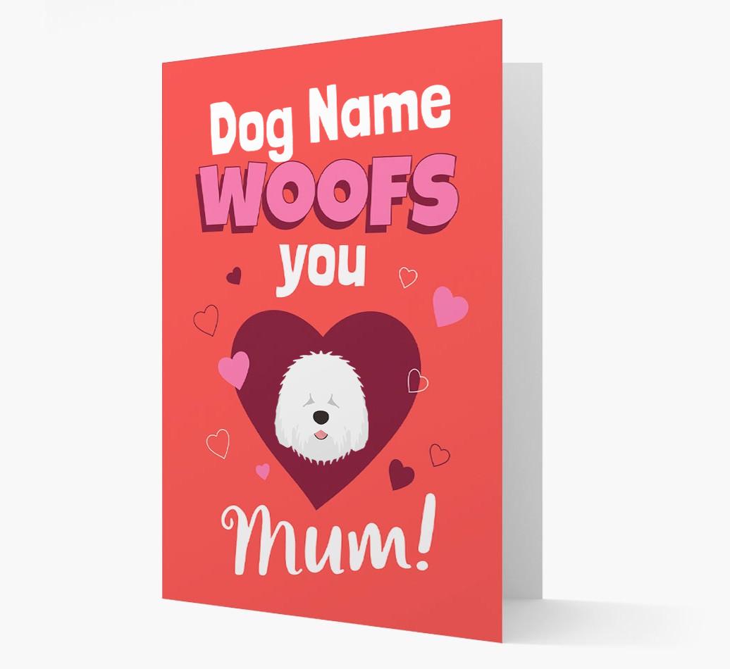 'I Woof You Mum' - Personalized {breedFullName} Card