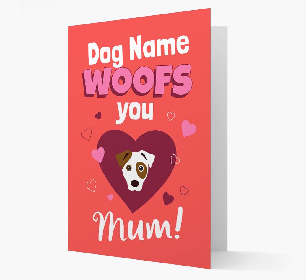 'I Woof You Mum' - Personalized {breedFullName} Card