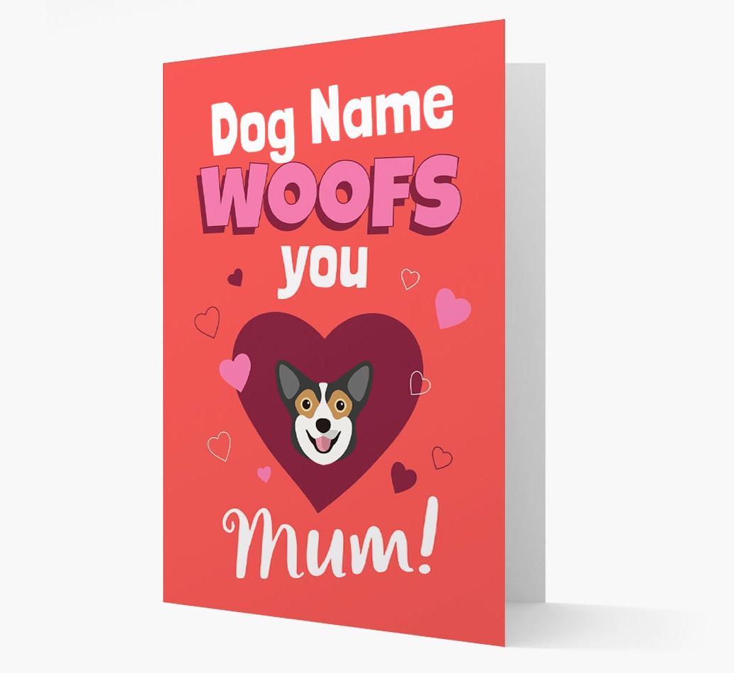 'I Woof You Mum' - Personalized {breedFullName} Card