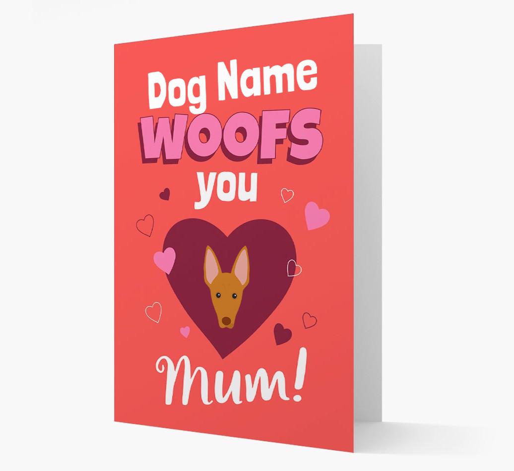 'I Woof You Mum' - Personalized {breedFullName} Card