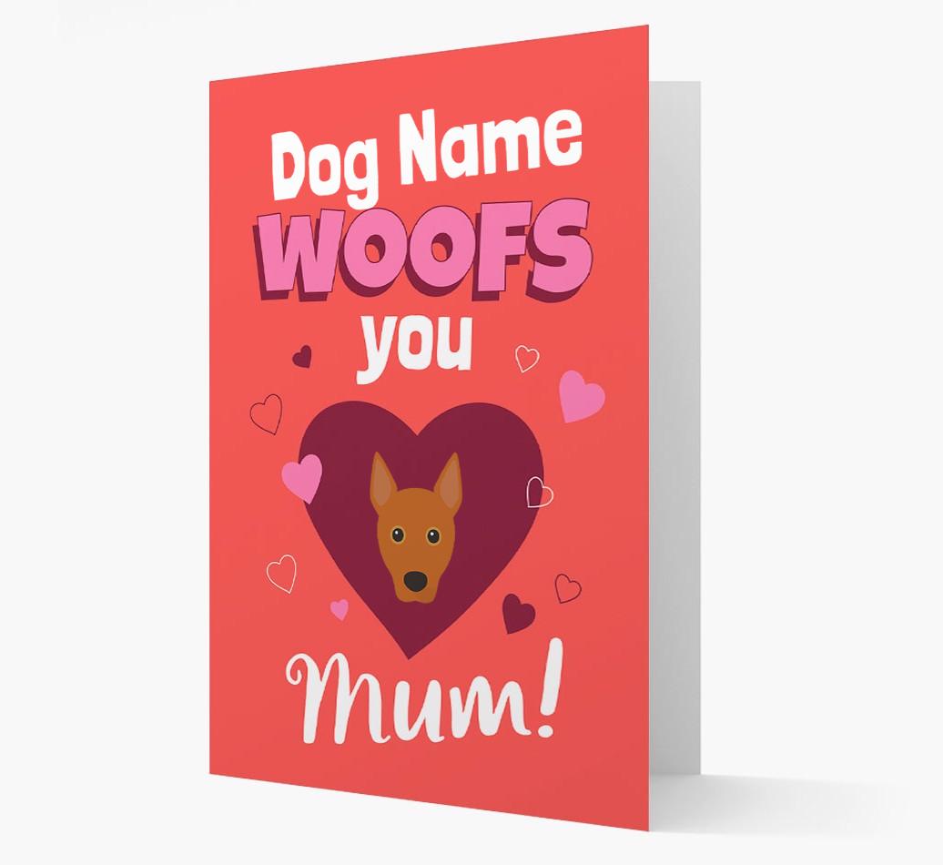 'I Woof You Mum' - Personalized {breedFullName} Card