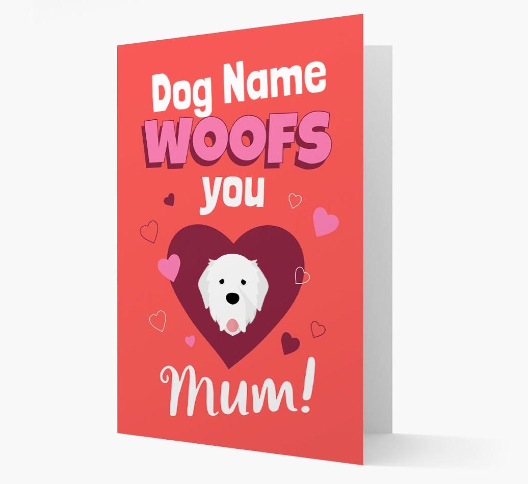 'I Woof You Mum' - Personalized {breedFullName} Card