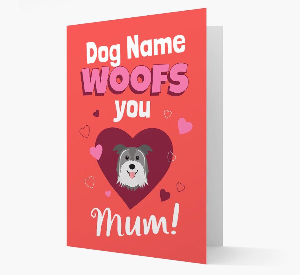 'I Woof You Mum' - Personalized {breedFullName} Card