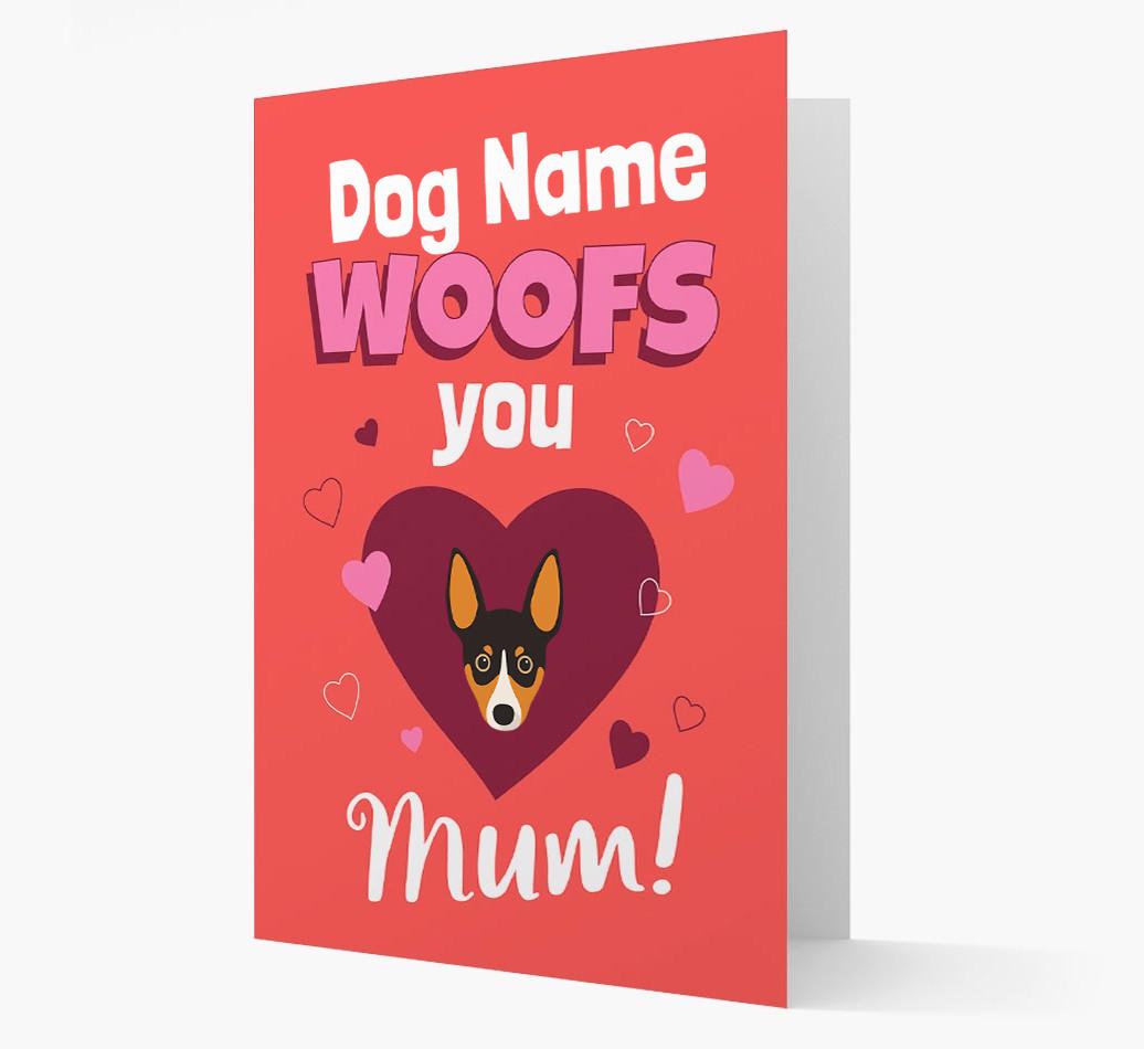 'I Woof You Mum' - Personalized {breedFullName} Card