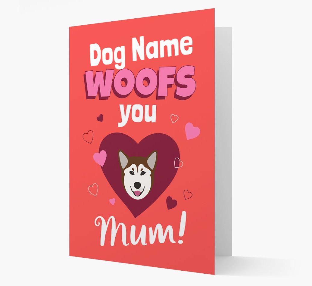'I Woof You Mum' - Personalized {breedFullName} Card