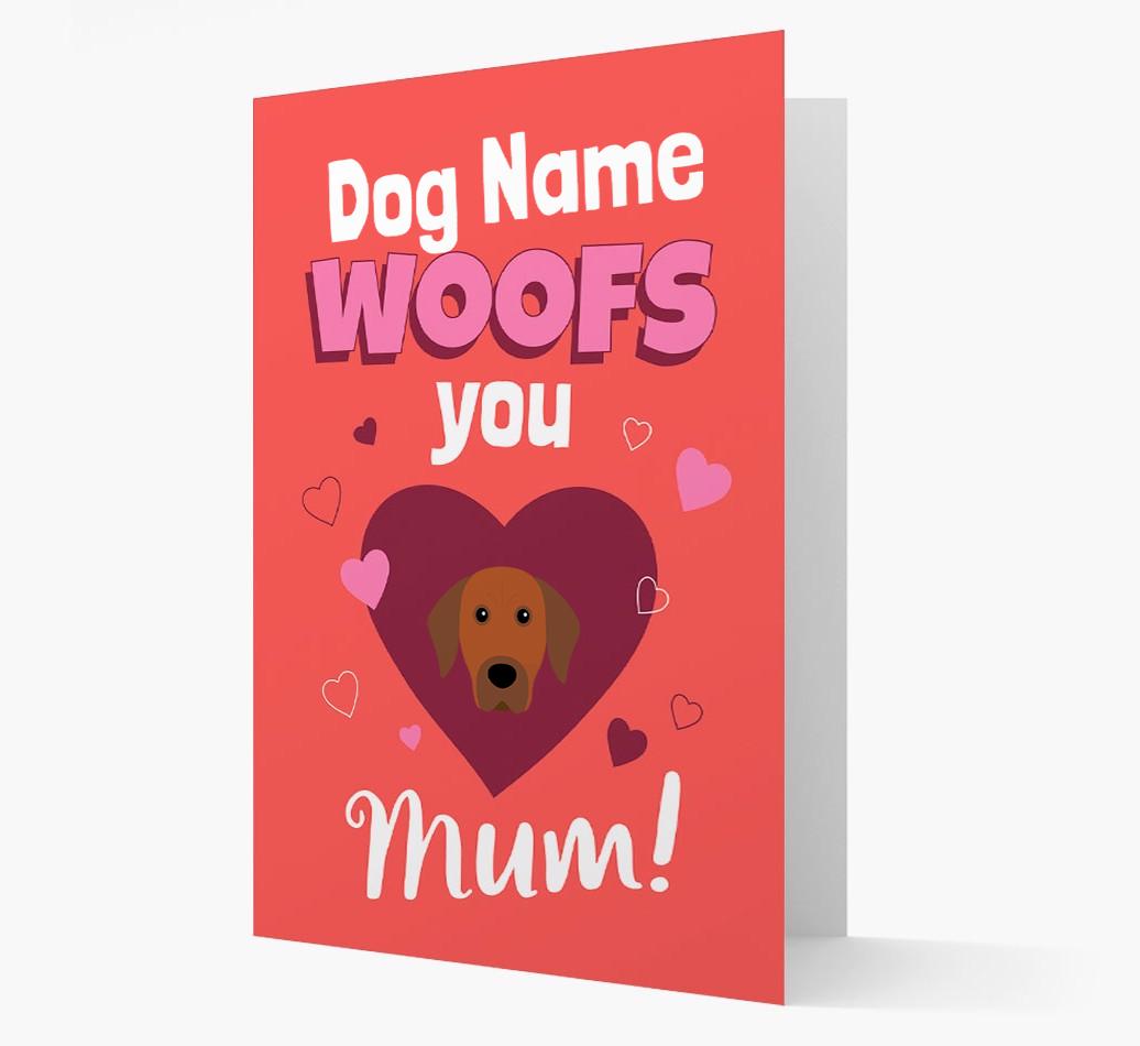 'I Woof You Mum' - Personalized {breedFullName} Card