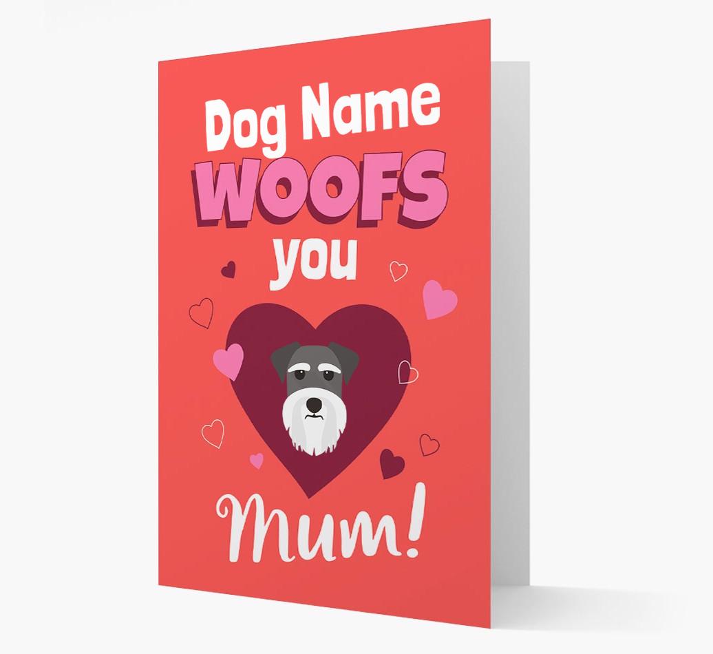 'I Woof You Mum' - Personalized {breedFullName} Card