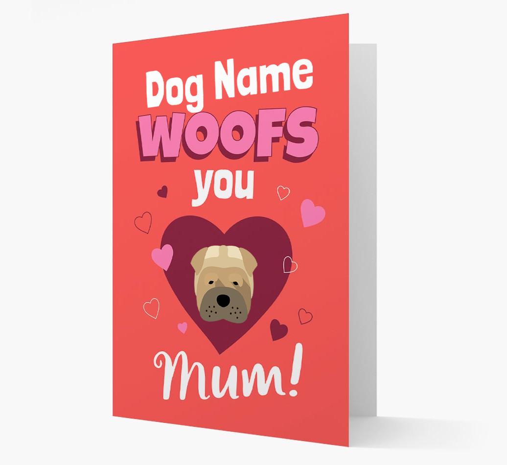 'I Woof You Mum' - Personalized {breedFullName} Card