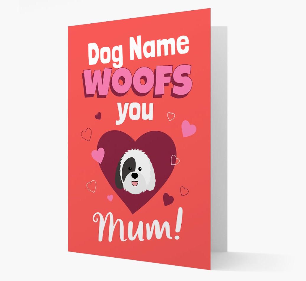 'I Woof You Mum' - Personalized {breedFullName} Card
