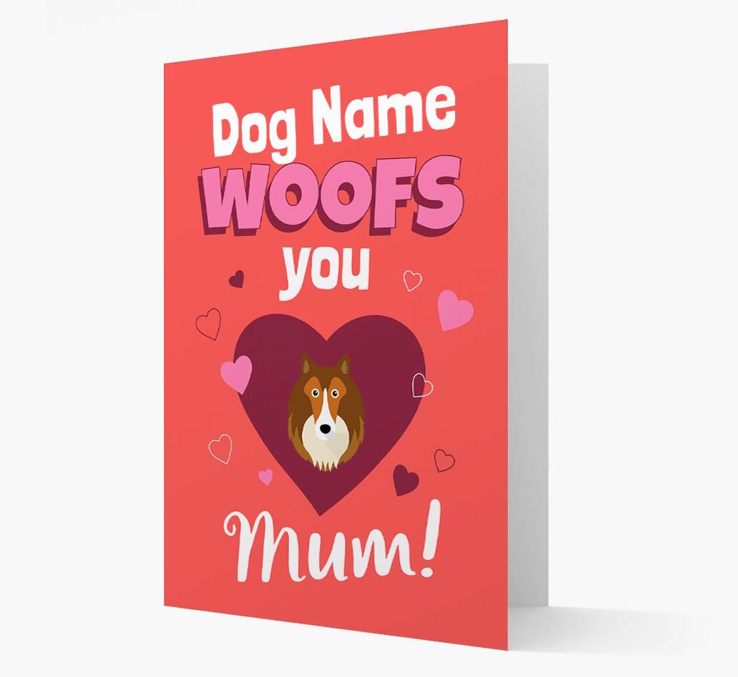 'I Woof You Mum' - Personalized {breedFullName} Card