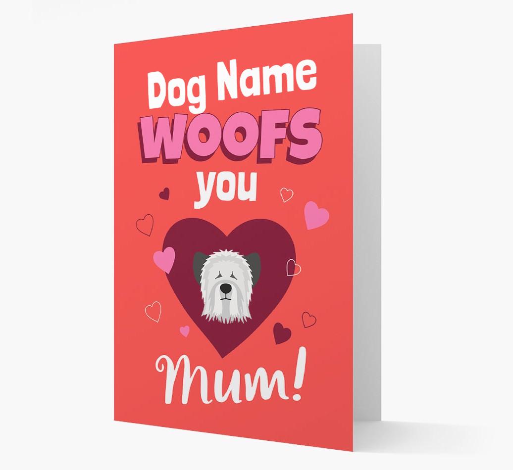 'I Woof You Mum' - Personalized {breedFullName} Card