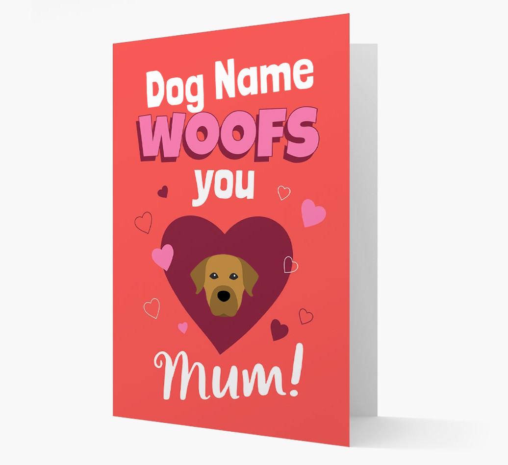 'I Woof You Mum' - Personalized {breedFullName} Card