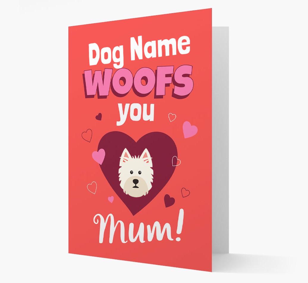 'I Woof You Mum' - Personalized {breedFullName} Card