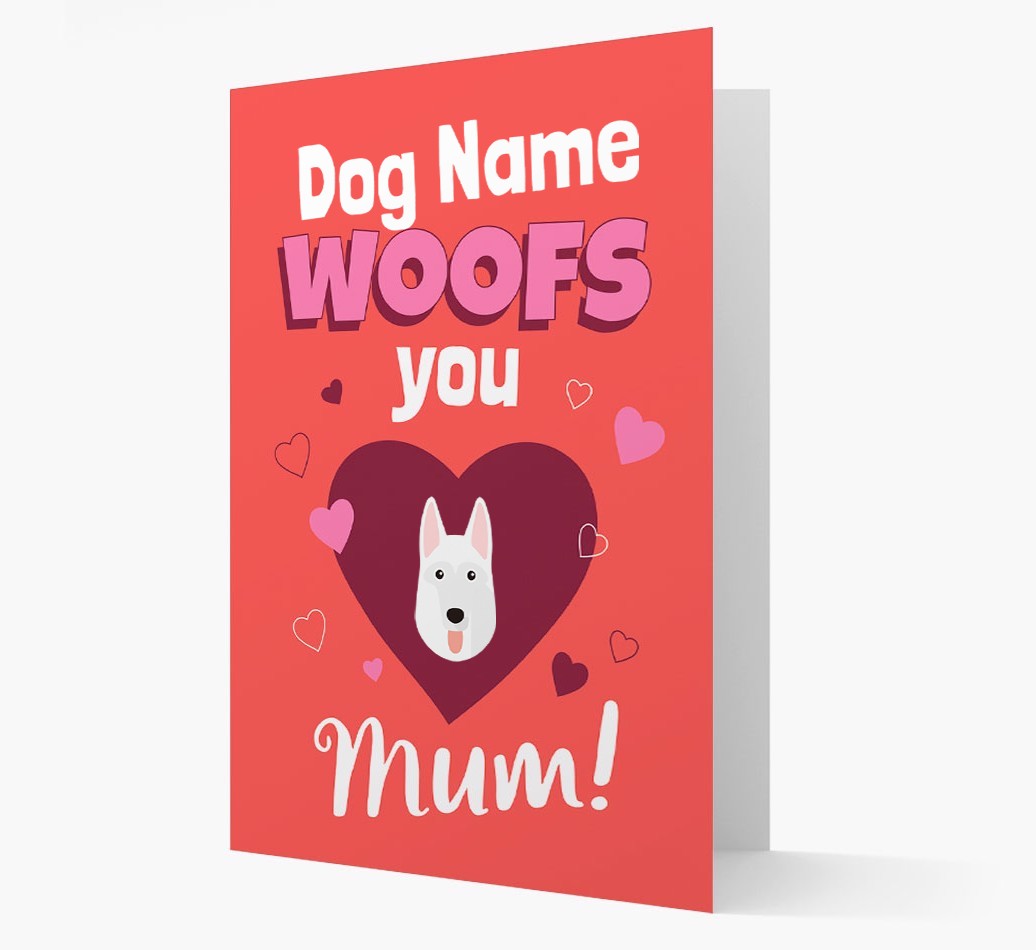 'I Woof You Mum' - Personalized {breedFullName} Card