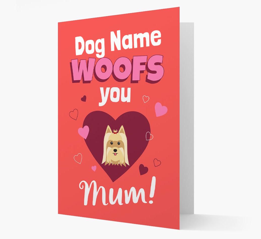 'I Woof You Mum' - Personalized {breedFullName} Card