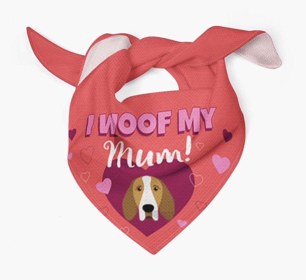 'I Woof My Mum' - Personalised {breedFullName} Bandana