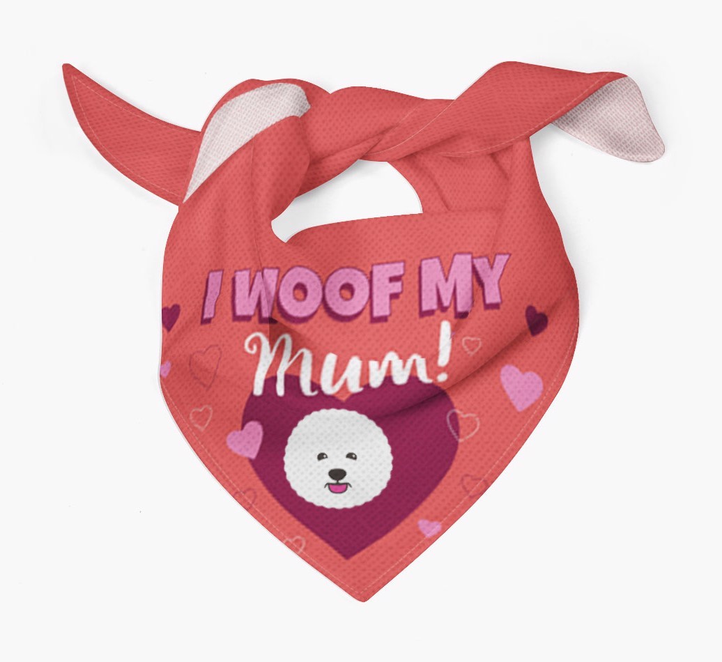 'I Woof My Mum' - Personalised {breedFullName} Bandana